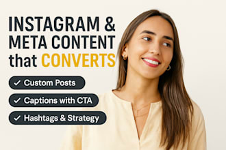 create a high converting instagram and meta content calendar low price since new