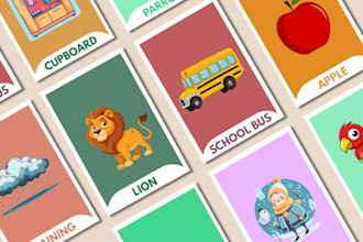 create unique flash cards for kids