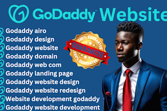 design or redesign godaddy airo web com godaddy domain and website development