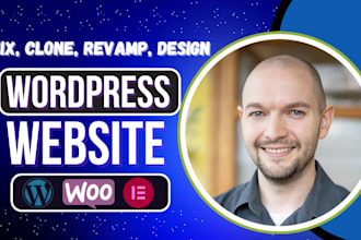design, redesign, build, rebuild, clone, edit, fix, or revamp wordpress website