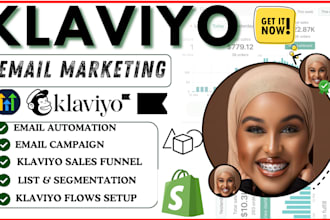 setup klaviyo email marketing, klaviyo email flows and automation for shopify