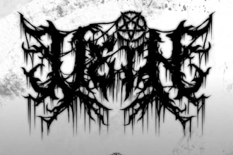 make a black metal and death metal logo