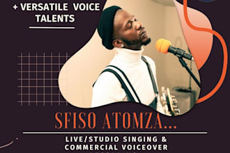 record a professional south african male or female voiceover
