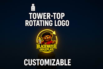 create a tower top rotating logo sign for your fivem server