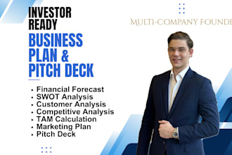 write your startup business plan with pitch deck and marketing