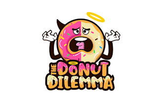 design never say panda cheese donuts logo