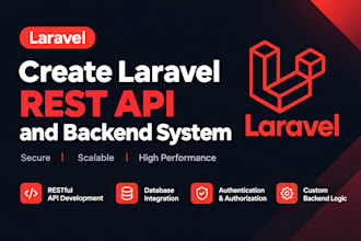 create laravel rest API and backend system