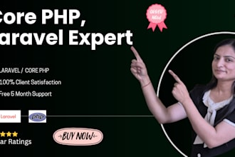 develop and fix PHP, laravel, and mysql web applications