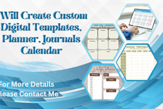 design templates, digital planner, calendar, journal for all use