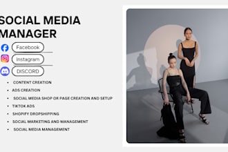 instagram social media manager facebook marketing discord