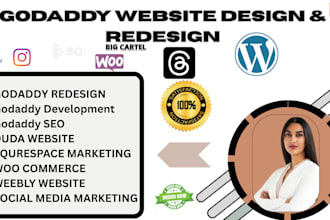 design godaddy website redesign godaddy website weebly duda webflow wix