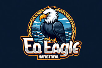 design creative sea eagle logo for you in just two days