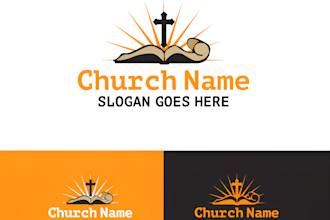 create religious christian ministry or modern church logo design