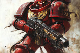 design an your warhammer in 40k character art