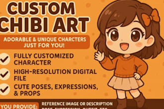 draw anime character illustration, oc design, couple art, fanart and chibi