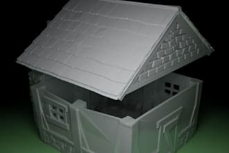 do 3d medieval character castle ruins, wargaming environment tabletop 3d print