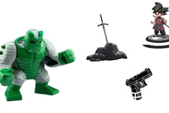 do 3d sword 3d gun model 3d action figures 3d weapon