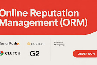 help to boost online reputation management ORM on clutch g2 designrush sort