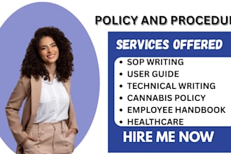provide expert policy and procedure writing services for your business