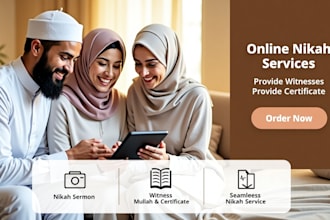 be your online nikah imam and help you find witness and wali