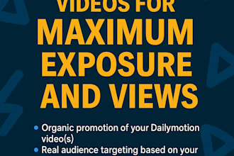 promote your dailymotion videos maximum exposure and views