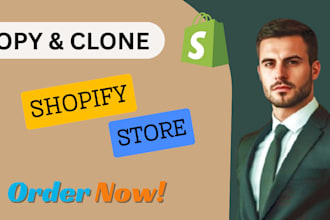 copy, clone, design, redesign shopify store or shopify website