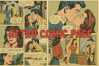create retro comic style illustrations with vintage pop art vibes