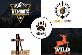do modern outdoor hunting biking and mountain logo