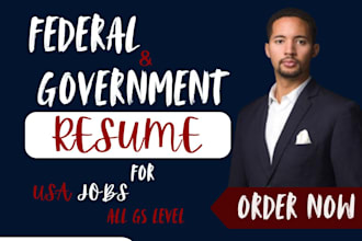 write federal resume, government resume, executive resume and cover letter
