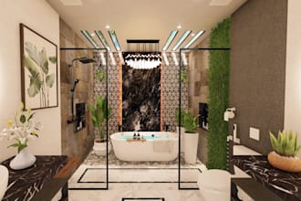 draft 3d architectural design interior exterior rendering bathroom floorplans