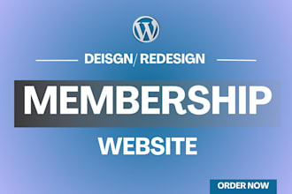 design wordpress membership website subscrption website build lms website