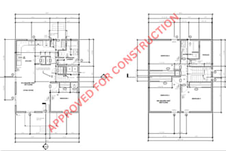 design architecture modern mep for house residential building city permit