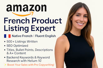 create SEO optimized french listings for amazon france
