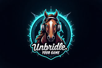 design horse esports gaming raider mascot logo