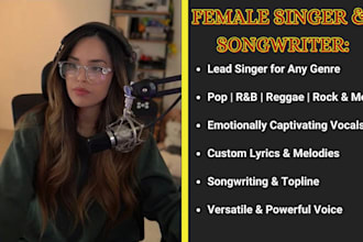 record metal vocals, metal rock, hard rock songs, heavy metals, pro rock singer