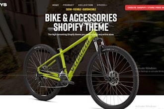 design bicycle shopify bike store motorbike website electric bicycle store