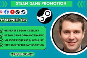 promote your steam game, to boost steam game wishlist, steam game reviews