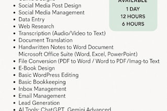 be your personal administrative virtual assistant