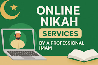 do an online nikah for you as a professional imam