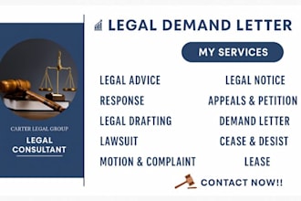 professionally draft a strong legal demand letter for your case