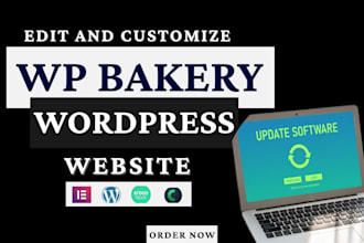 fix and edit wp bakery website wpbakery wordpress website design wpbakery