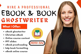 write christian  ebook online course content, nonfiction ebook writer, ppt slide