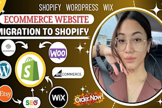 migrate wix, wordpress, bigcommerce, squarespace, magento store to shopify store