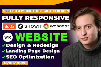 build or redesign custom website on hostinger, duda, joomla,  webador showit wix