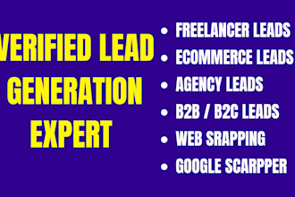 get convert freelancer lead, agency leads, ecommerce leads, web research list
