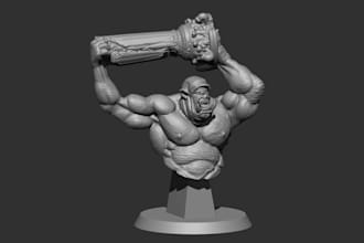 do 3d head bust,3d figure character model print model fantasy,lowpoly 3d cosplay