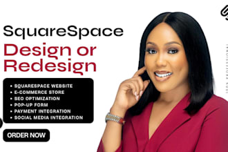 build squarespace business website, design modern squarespace website