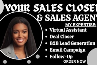 sales closer virtual assistant sales agent lead generation b2b sales salesperson
