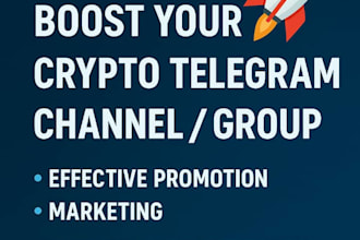 boost your crypto telegram channel group with effective promotion and marketing