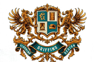 create unique luxury heraldic family crest coat of arms logo